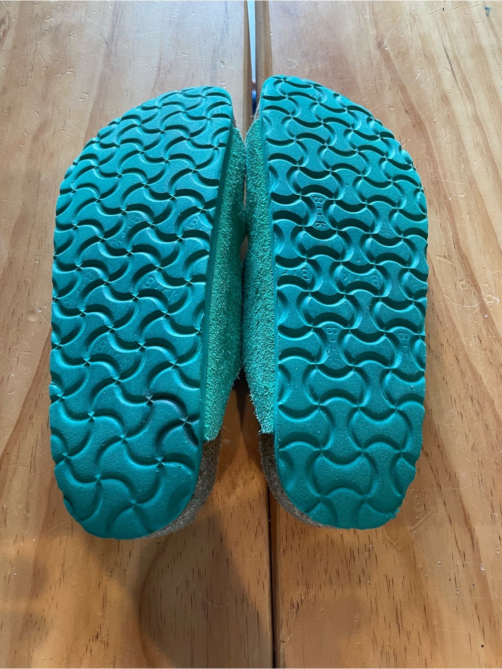Birkenstock Double-Buckle Suede Sandals in Emerald Green - Picture 3 of 4